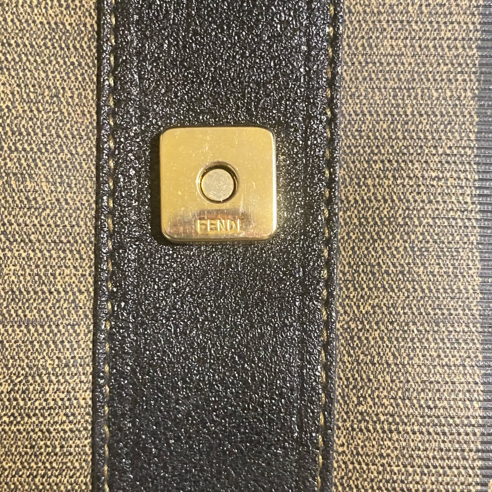 Fendi Brown and Black Striped Clutch Bag - Picture 12 of 16